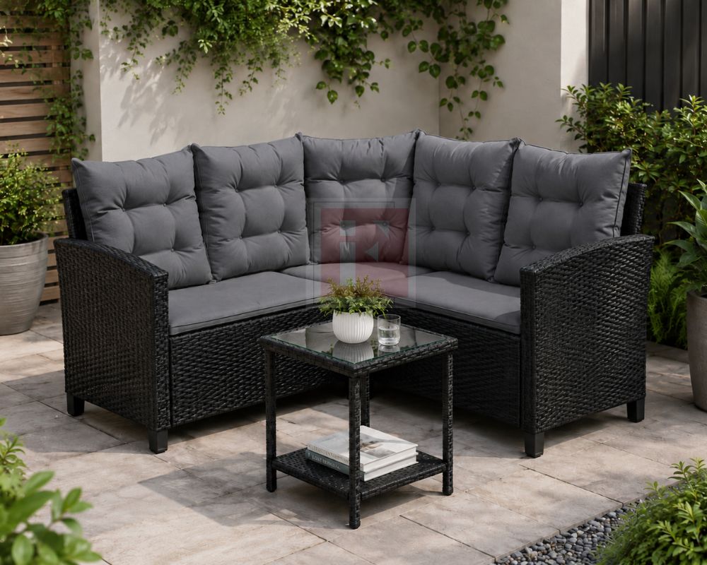 Rattan outdoor corner sofa set